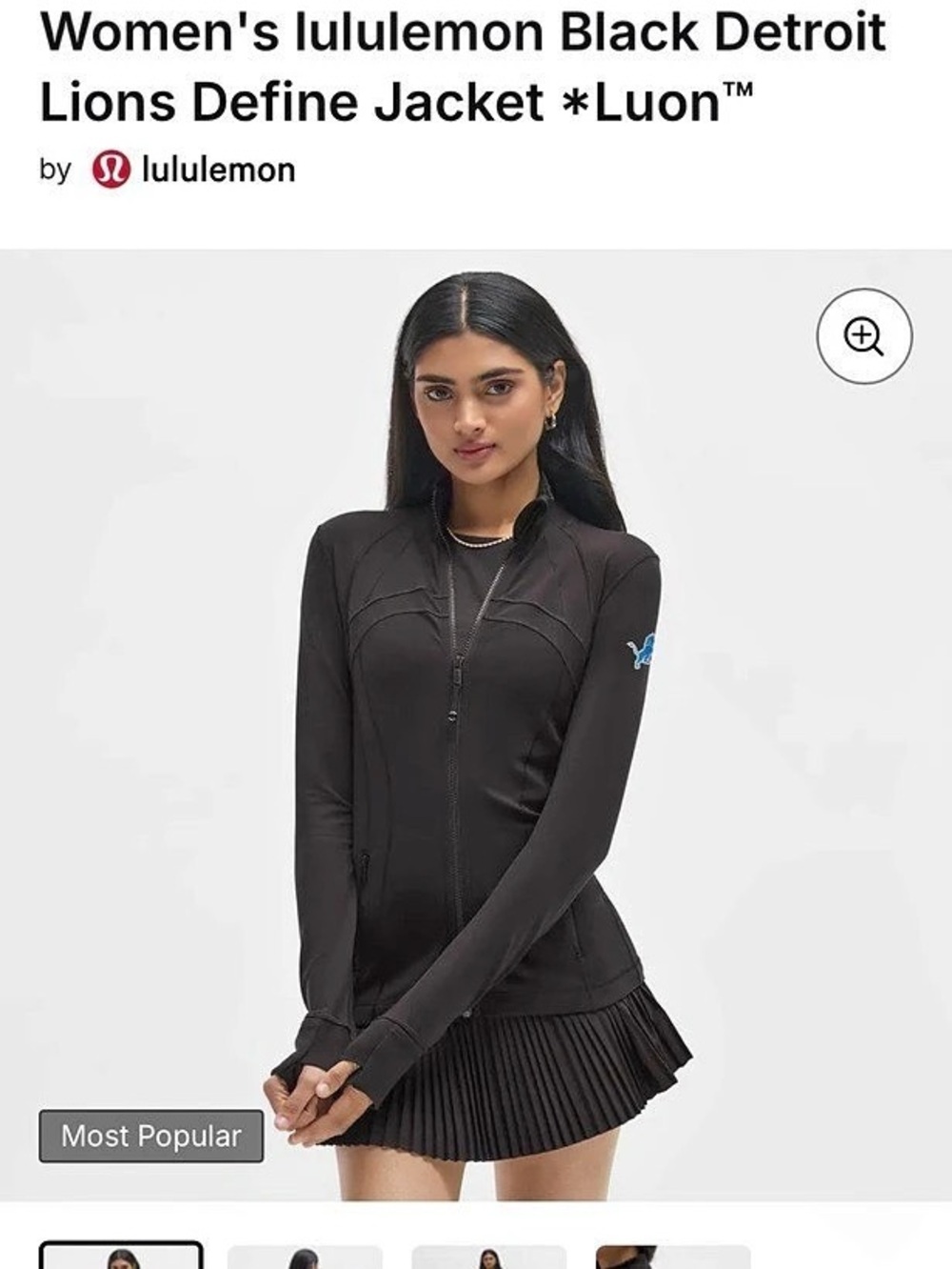 lululemon Define Jacket *Luon™ Black Size 4 NWT